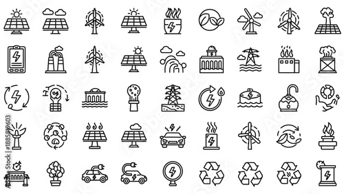 Eco friendly icons and symbols.