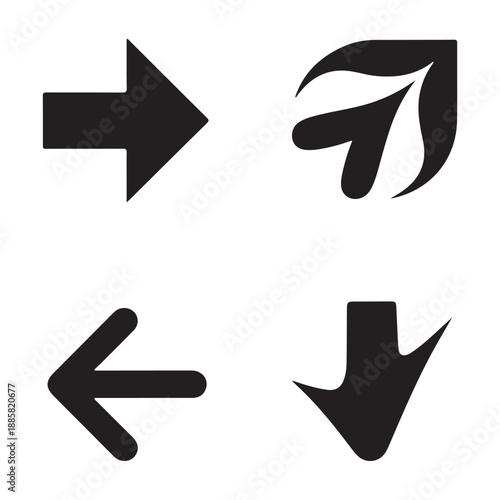 New direction concept inspired by turning arrows and fresh choices