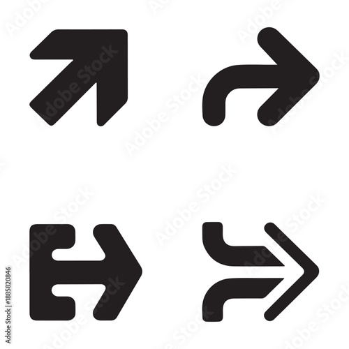 New direction icon symbolizing decision making and focus