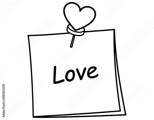 Minimalist line art illustration of a heart shaped padlock, vector icon for security of love, romantic commitment, protection of feelings, and Valentine's Day symbolism.