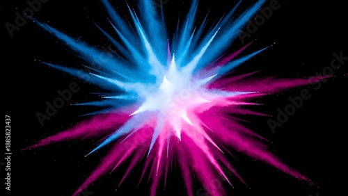 Wallpaper Mural Vibrant holi celebration background with blue and pink explosive lights on happy holi day Torontodigital.ca