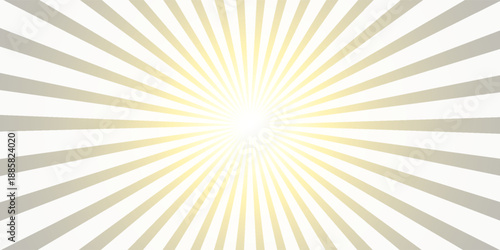 Sun rays. Grey background, white sun rays. Radial circle lines. Starburst pattern. Comic beam lines. Sun rays effect. Abstract fireworks. Concentration lines.