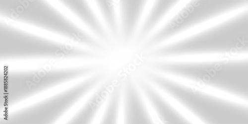 Sun rays. Grey background, white sun rays. Radial circle lines. Starburst pattern. Comic beam lines. Sun rays effect. vector modern.