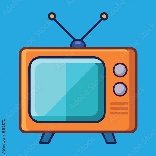 Retro tv vector illustration