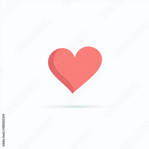 Free Download Simple red heart icon symbolizing love, ideal for Valentine's Day and romantic themes. - GFXLoad
