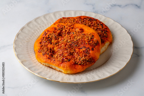 Bread with peppers or spicy...