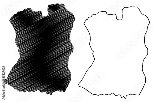 MacKlintok island (Russia, Russian Federation, Franz Josef Land archipelago) map vector illustration, scribble sketch McClintock map