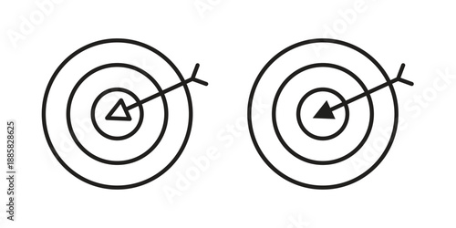 Bulls eye icon elements. A modern flat and line icons set