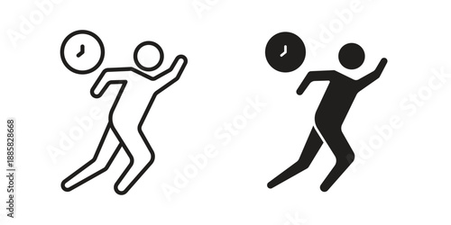 Busy icon elements. A modern flat and line icons set