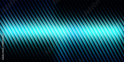 many bulb lamps hanging om cond wire. light reflection on dark black blue fluted corrugated metal wall fence in the street. exterior background. night scene.