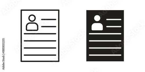 CV icon elements. A modern flat and line icons set