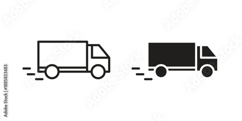 Delivery icon elements. A modern flat and line icons set