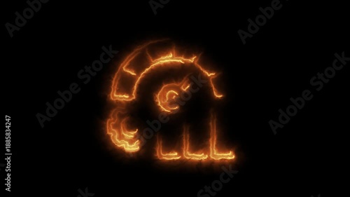 Neon Global Fiery Industrial Performance and Data Analytics Icon Animation