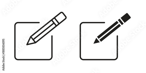 Edit button icon elements. A modern flat and line icons set