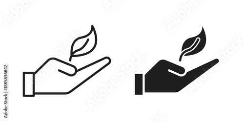 Environment icon elements. A modern flat and line icons set