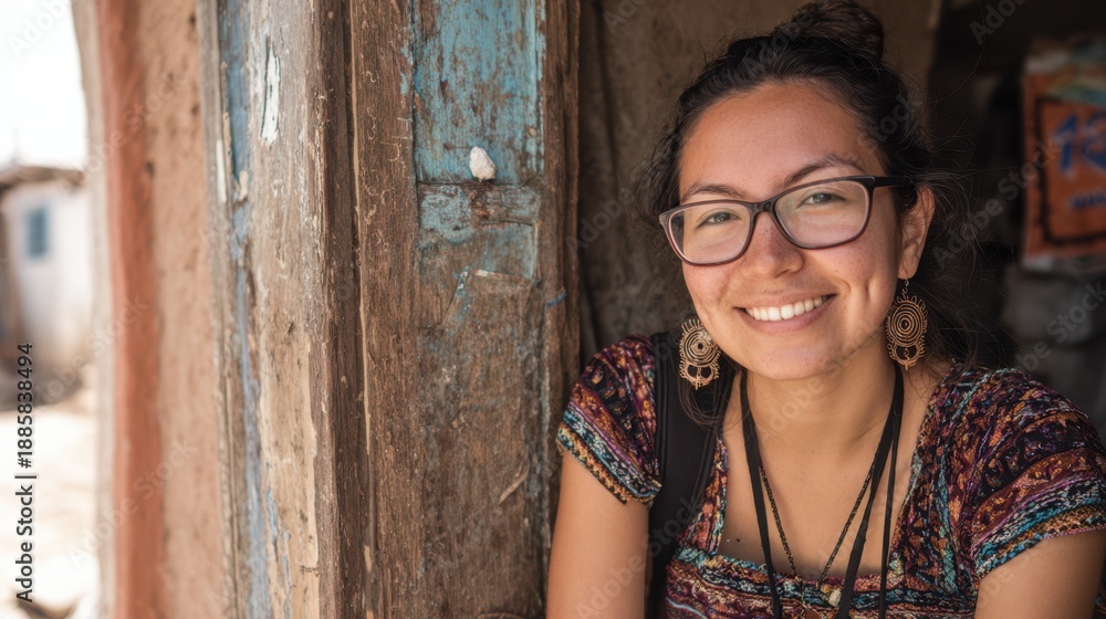 Fototapeta premium Local language expert focused on capturing regional dialects and nuances ensuring culturally accurate transcription and localization in a community setting.