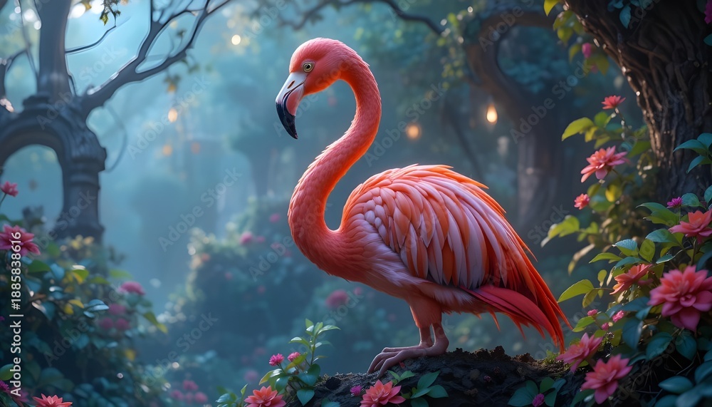 Fototapeta premium flamingo in the zoo