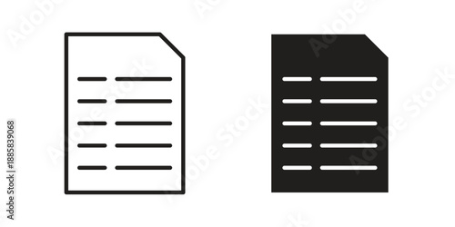 File icon elements. A modern flat and line icons set