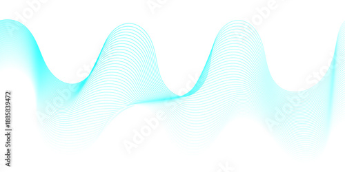 Vector wave digital white, blue gradient blend futuristic technology composite. flow tech transparent line stripe energy connection web music sound. beautiful dynamic smooth space business background.