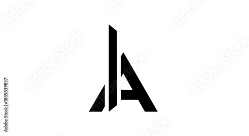JA logo design with a modern and minimalist style.