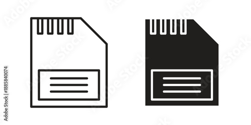 Floppy disk icon elements. A modern flat and line icons set