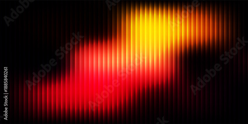 Futuristic vibrant vertical ribbed lines that distorts vivid red blue diagonal gradient. Vivid and colorful visual perfect for modern design, technology backgrounds, or creative advertising projects