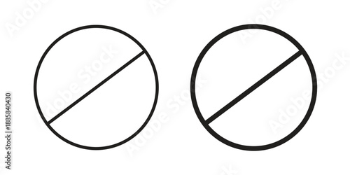 Forbidden icon elements. A modern flat and line icons set