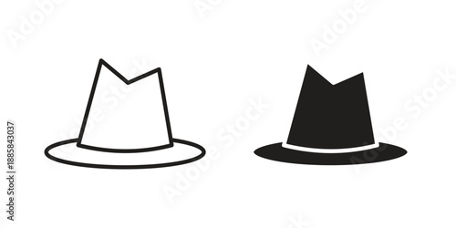 Hat icon elements. A modern flat and line icons set