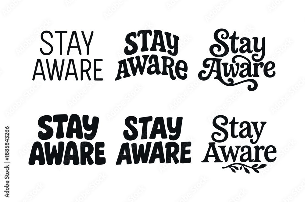 Obraz premium Diverse Lettering Styles. Stay aware of structure. Set lettering. harmonious lettering variations of the same emblematic concept, each with different artistic