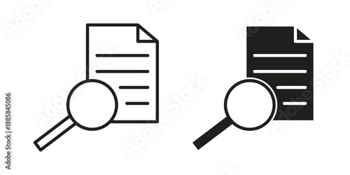 Inspection icon elements. A modern flat and line icons set