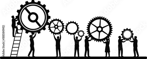 Together Teamwork Collaboration Unity Cooperation Effort Support Community Partnership Strength Success Progress Motivation Leadership Synergy Trust Workforce Industry Productivity People Silhouette
