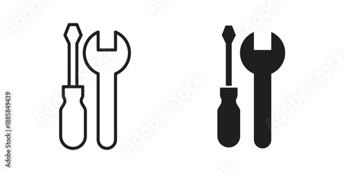 Maintenance icon elements. A modern flat and line icons set