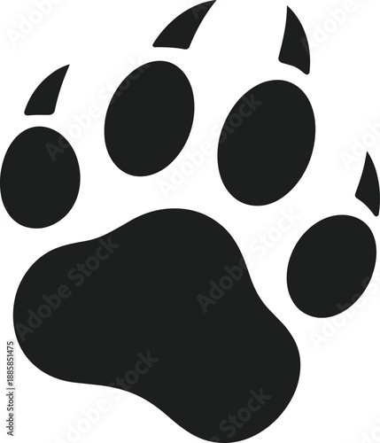 animal, paw, print, silhouette, icon, footprint, pet, dog, cat, wildlife, track, symbol, black, white, minimal, flat, vector, sign, logo, graphic