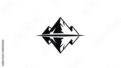 abstract mountain range design featuring symmetrical peaks a striking silhouette