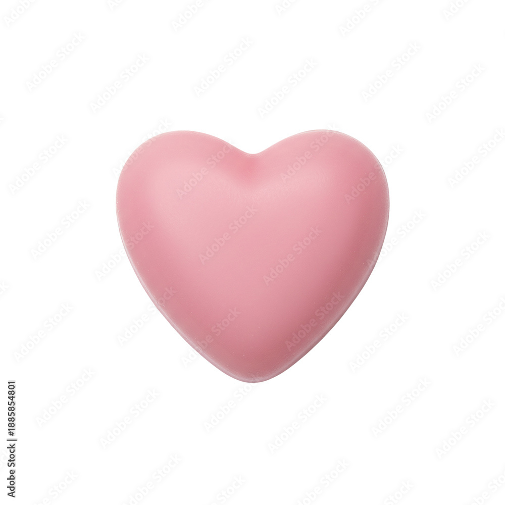 Obraz premium Smooth Pink Heart Shape 3D Object