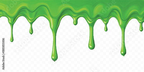 realistic 3d liquid paint dripping down in different color style isolated on transparent background