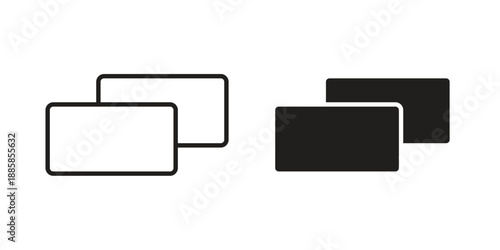 Pop up icon elements. A modern flat and line icons set