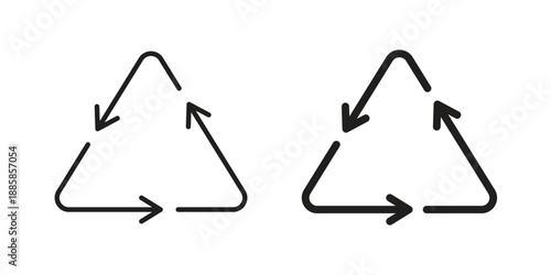 Recycle icon elements. A modern flat and line icons set