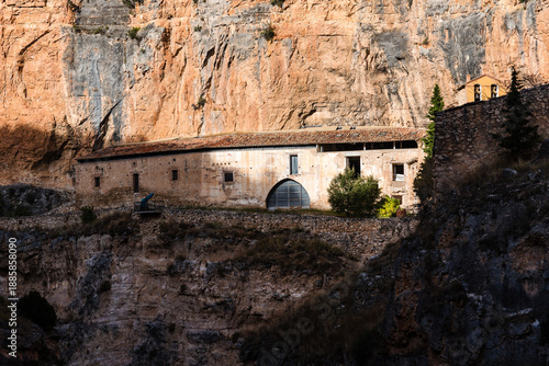 Sanctuary of Our Lady of Jaraba building within canyon walls
