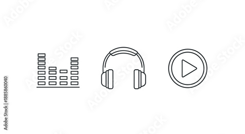 Simple icons representing music and media playback.