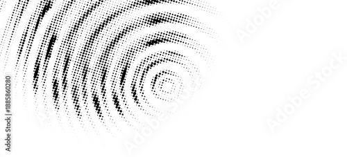 Vector retro grunge sound wave pattern. Audio equalizer halftone design with pulse effect