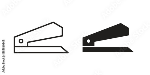 Stapler icon elements. A modern flat and line icons set