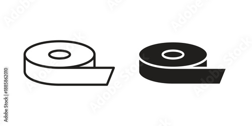 Tape icon elements. A modern flat and line icons set