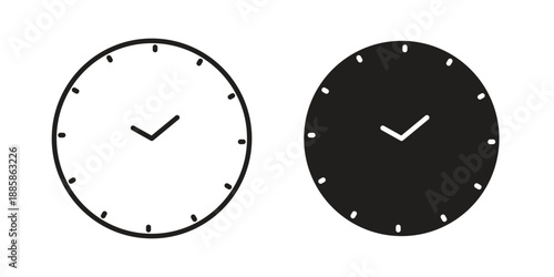 Time icon elements. A modern flat and line icons set