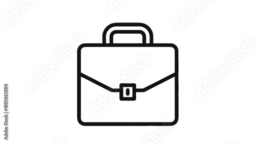 Vector illustration of a professional business briefcase icon, on transparent background