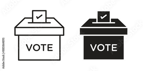 Voting icon elements. A modern flat and line icons set