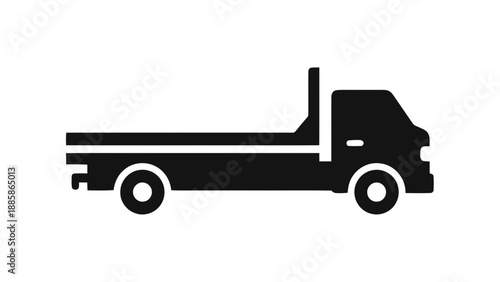 Flatbed truck icon vector illustration