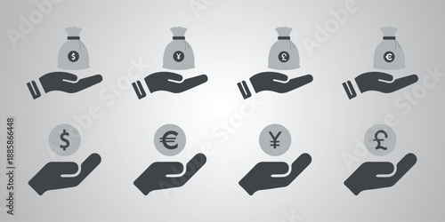Minimalist Banking and Finance Line Icon Set for Business and Investment