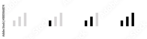 Square Signal Bar Icon Set