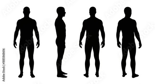 Futuristic Armored Soldier Turnaround Sheet – Sci-Fi Combat Suit Character